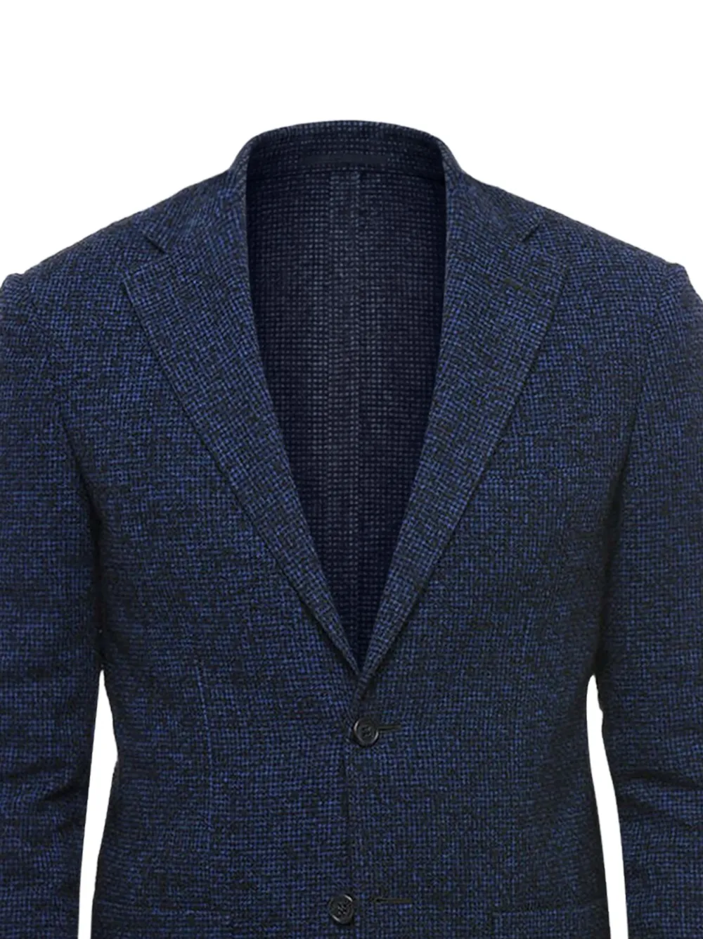 Corneliani Blazer met enkele rij knopen en textuur Blauw
