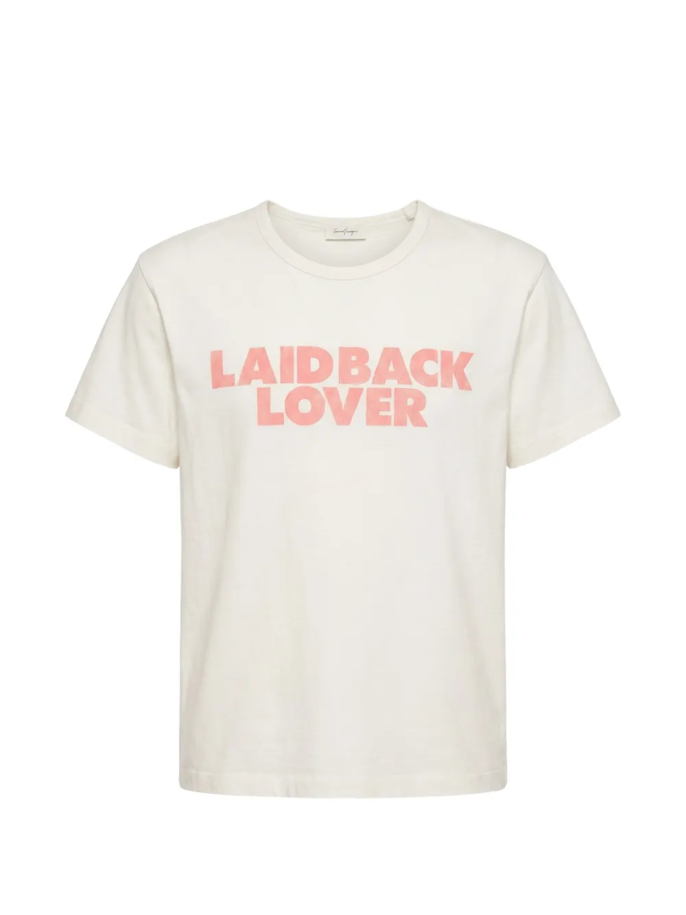 Second/Layer slogan-print crew-neck T-shirt - Toni neutri