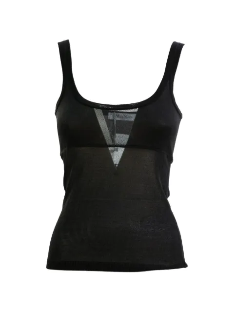 Max Mara sheer-panel tank top