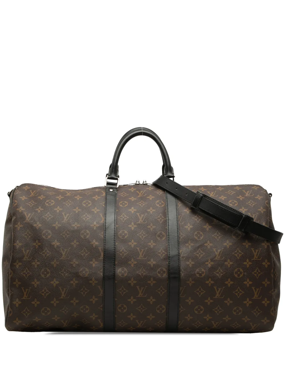 Louis Vuitton Pre-Owned 2010 Monogram Macassar Keepall Bandouliere 55 travel bag - Nero
