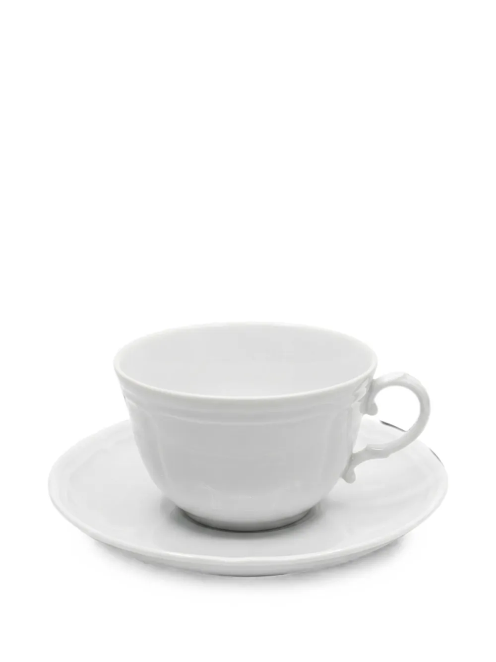 Ginori 1735 Ridged Scalloped-edge Tea Cup In White