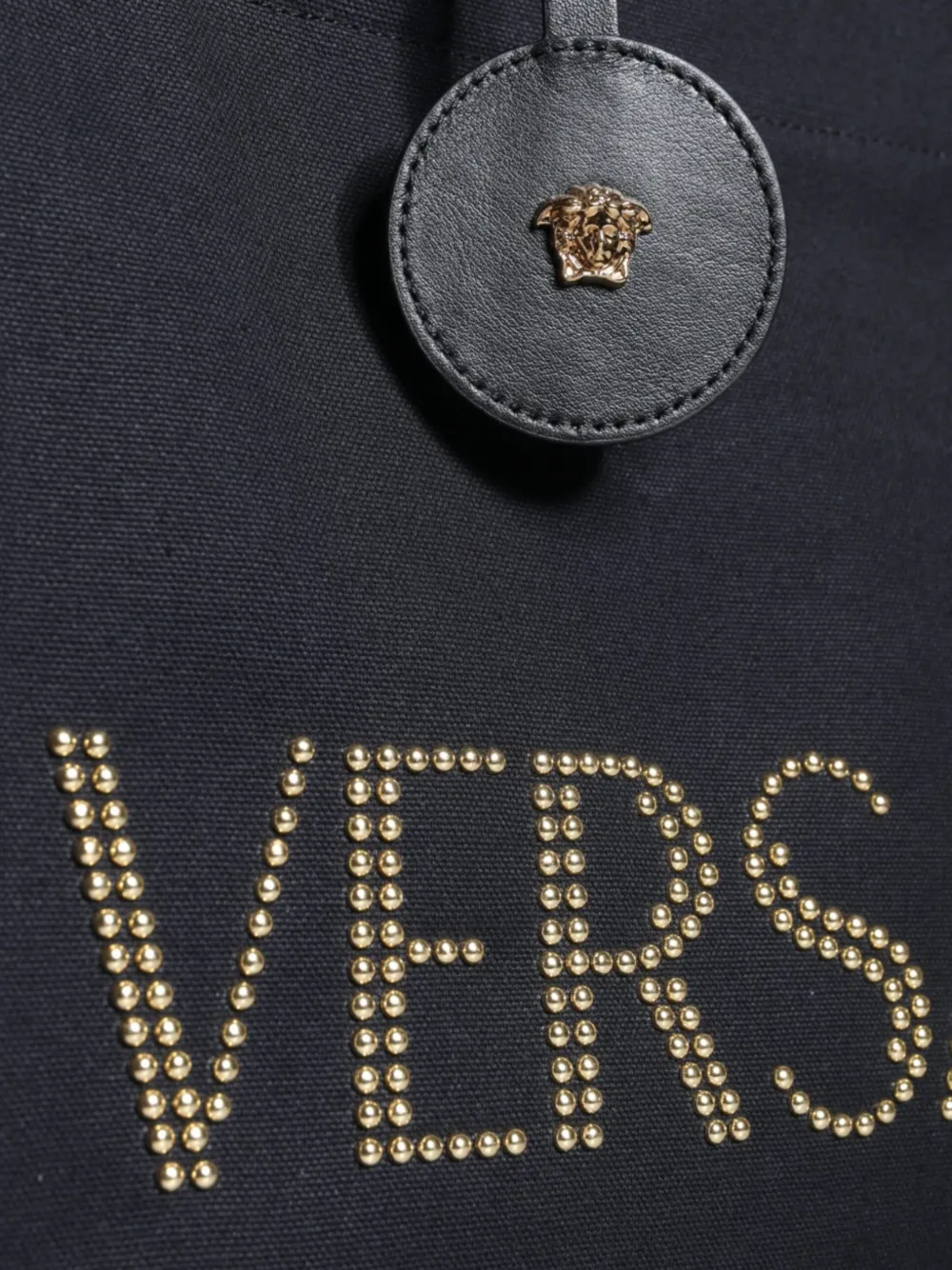 Versace Shopper met studs Zwart