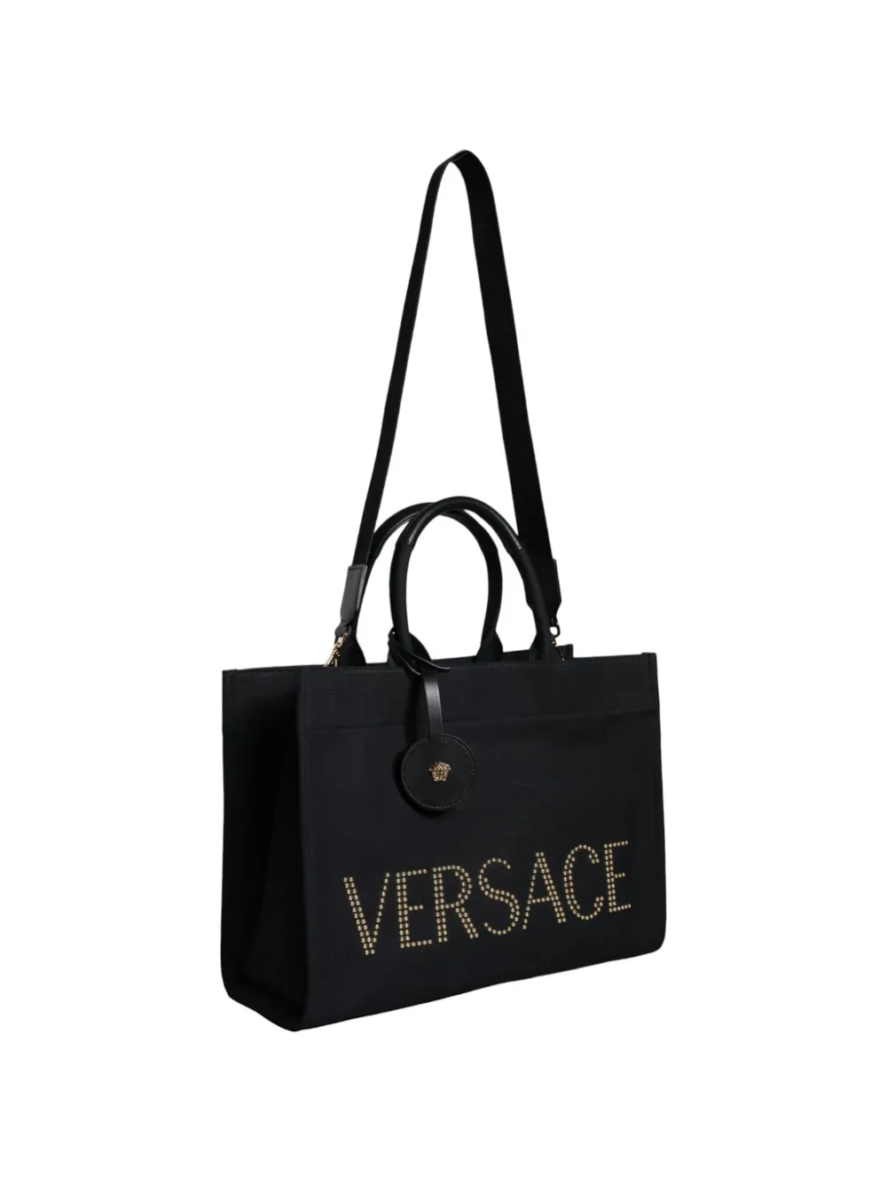 Versace Shopper met studs Zwart