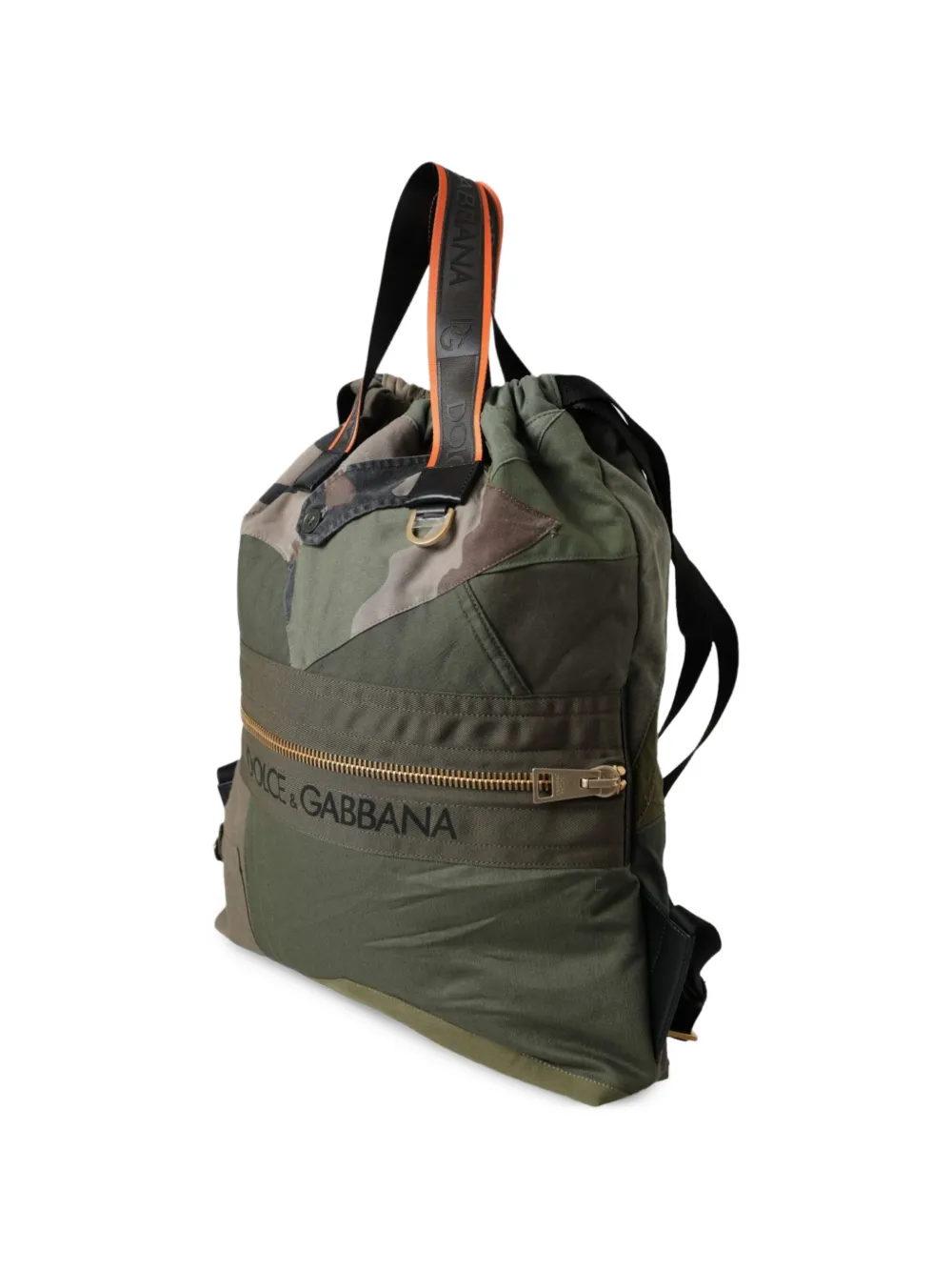 Dolce & Gabbana Rugzak met camouflageprint en patchwork Groen