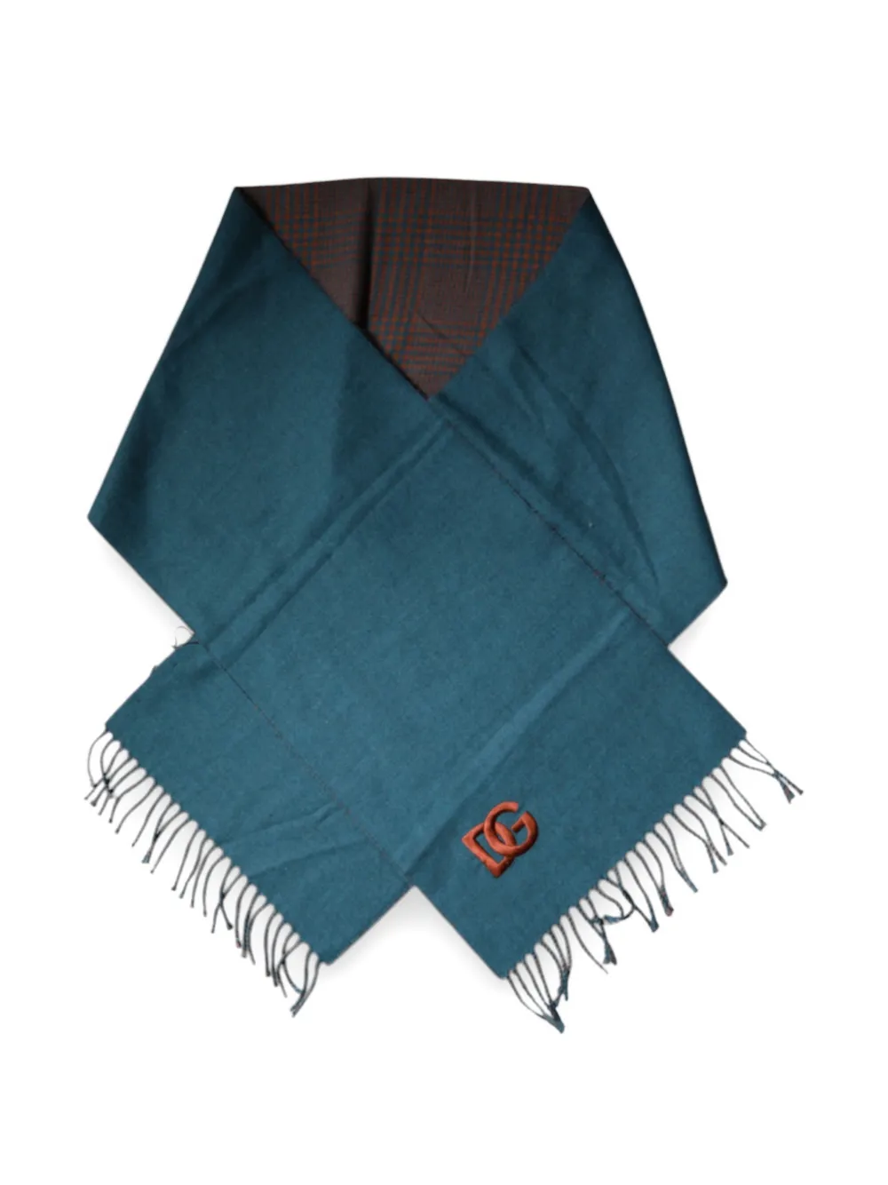Dolce & Gabbana Sciarpa a quadri - Blu