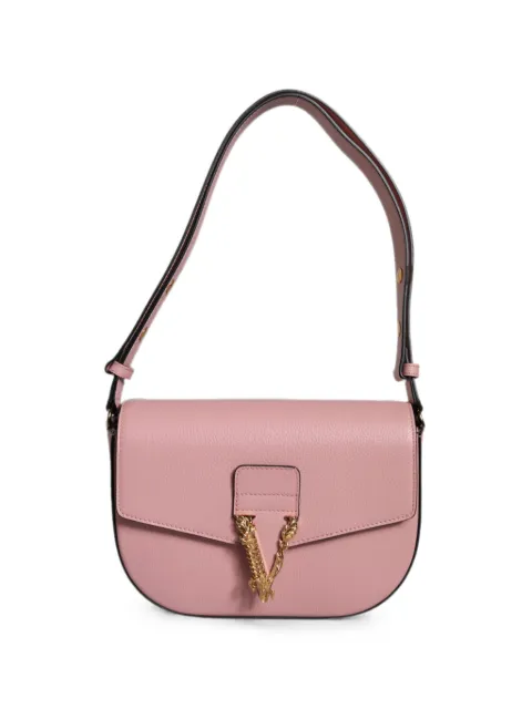 Versace sac porté épaule La Greca en cuir grainé