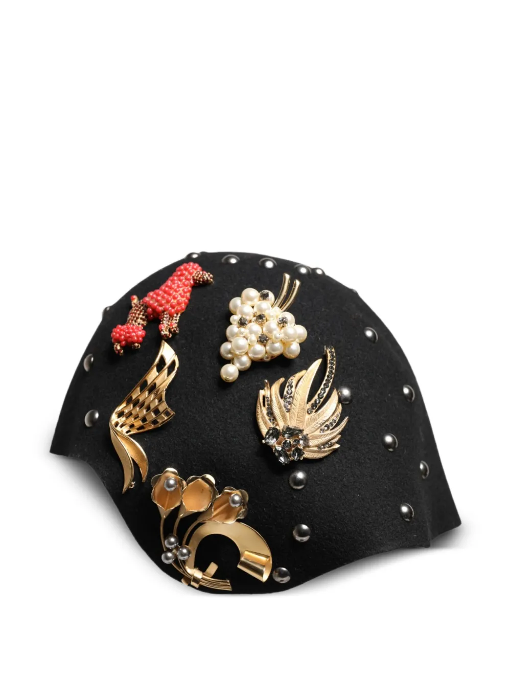 Dolce & Gabbana Cloche-Hut mit Brosche - Schwarz
