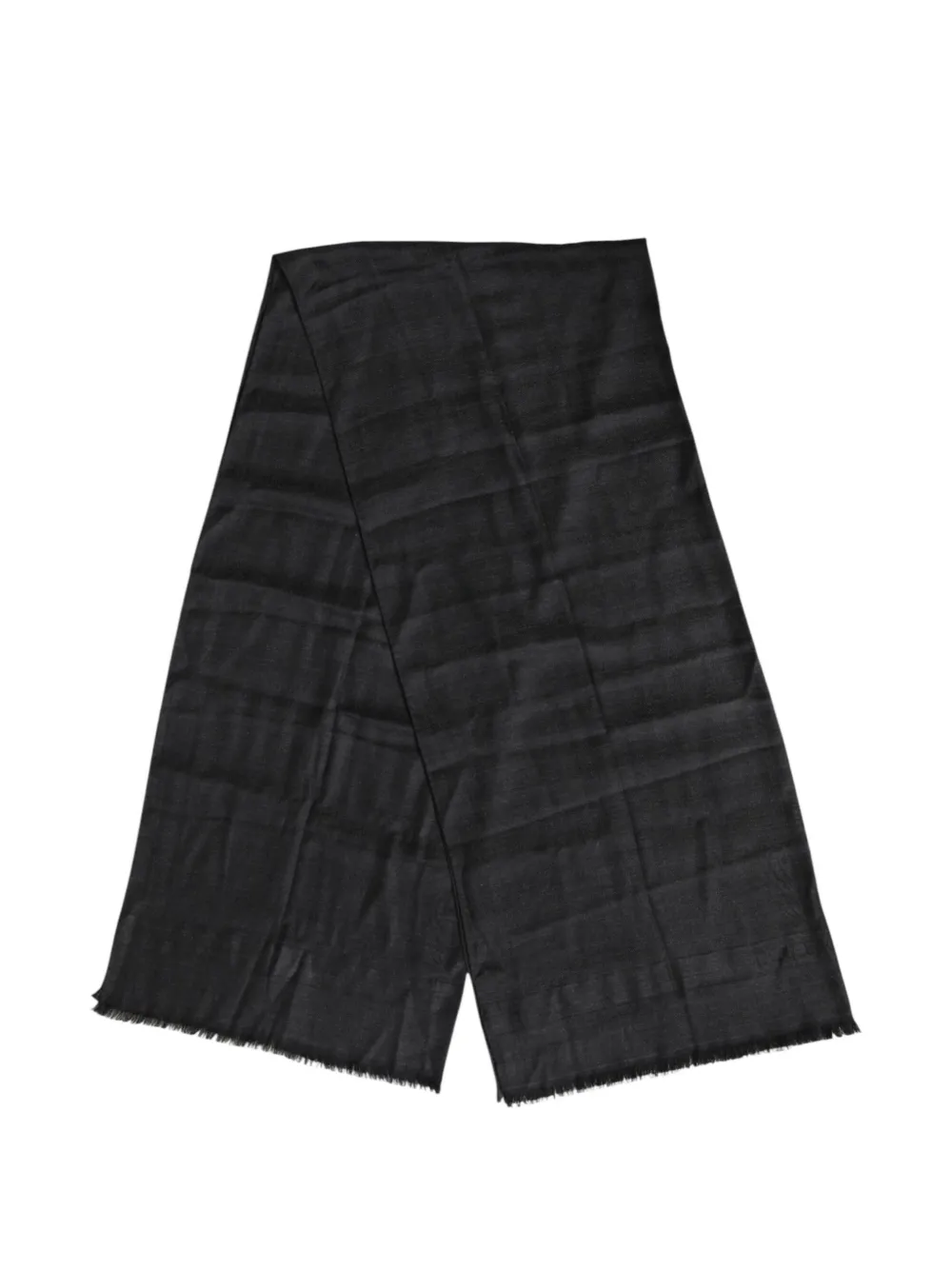 Dolce & Gabbana Sciarpa con frange e motivo a spina di pesce - Nero