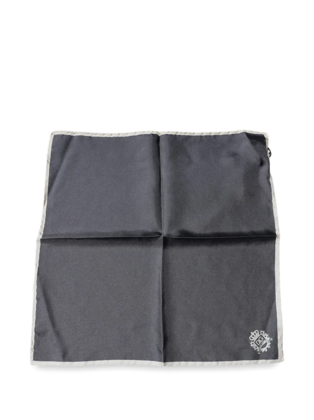 Dolce & Gabbana Fazzoletto da taschino Crown con logo - Grigio