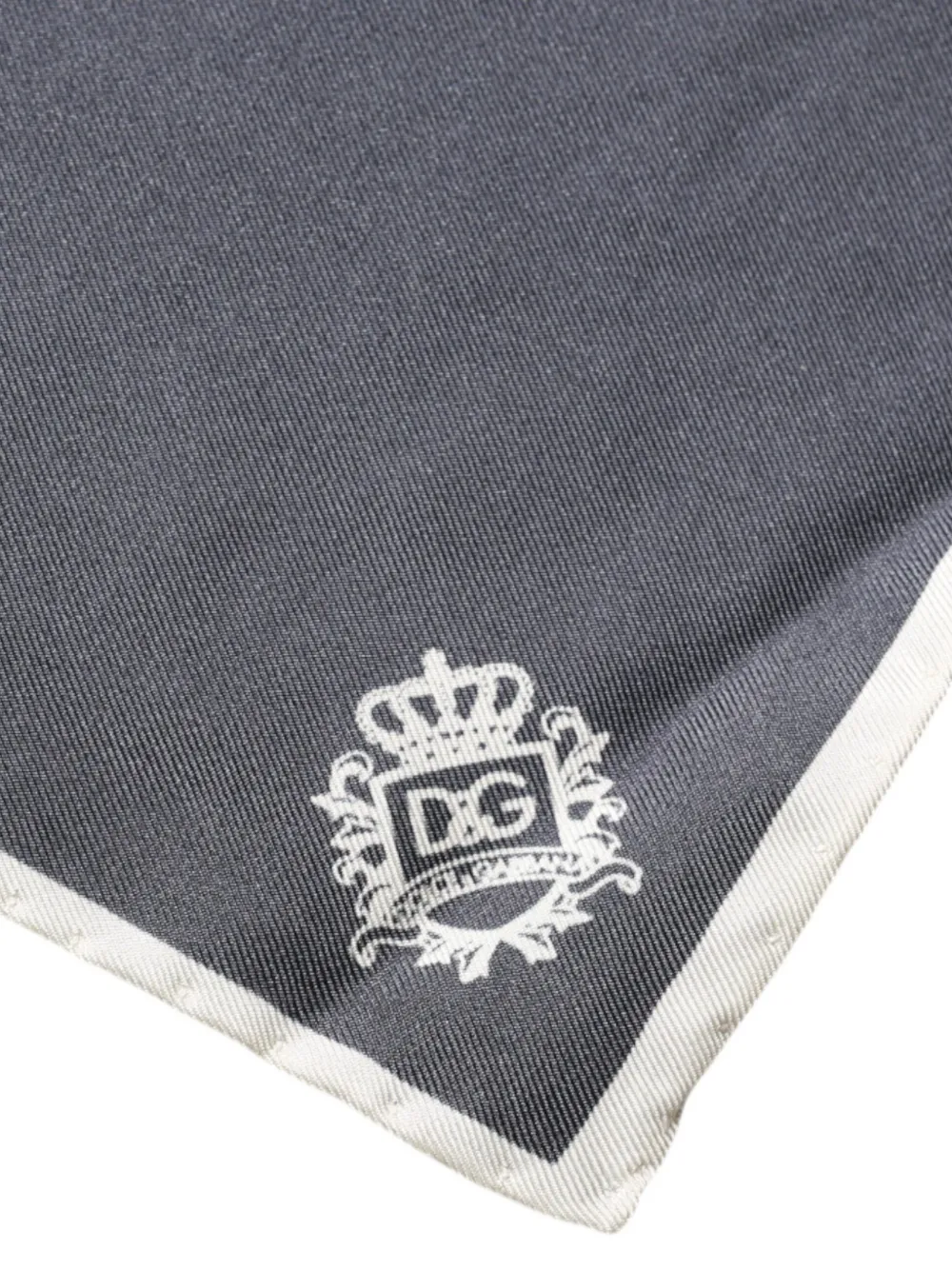 Dolce & Gabbana Zijden pochet met kroonlogo Grijs