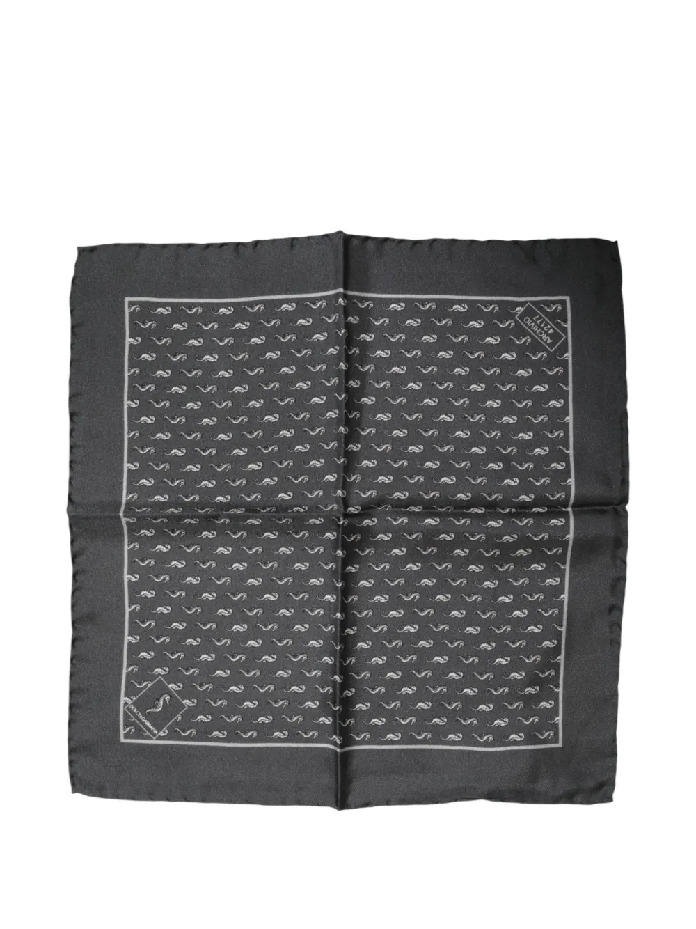 Dolce & Gabbana Fazzoletto da taschino con stampa - Grigio