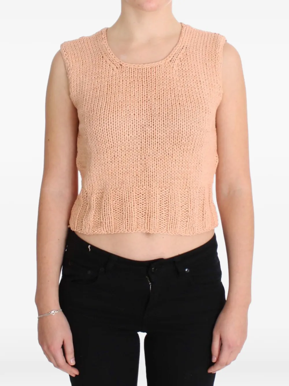 Pink Memories sleeveless knitted sweater