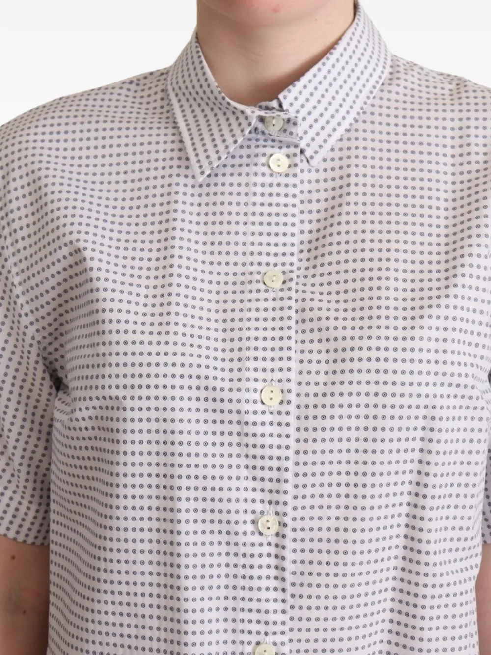 Dolce & Gabbana Popeline blouse met stippen Wit