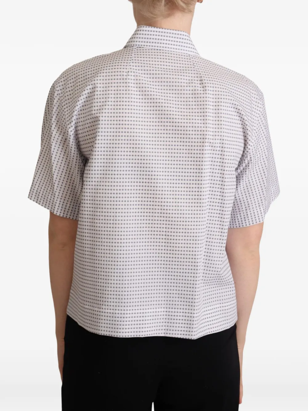 Dolce & Gabbana Popeline blouse met stippen Wit
