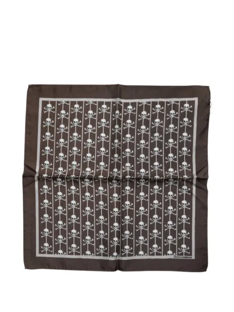 Dolce & Gabbana skull-pattern silk pocket square