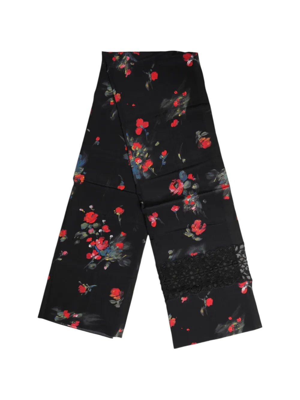 Dolce & Gabbana Sciarpa a fiori - Nero