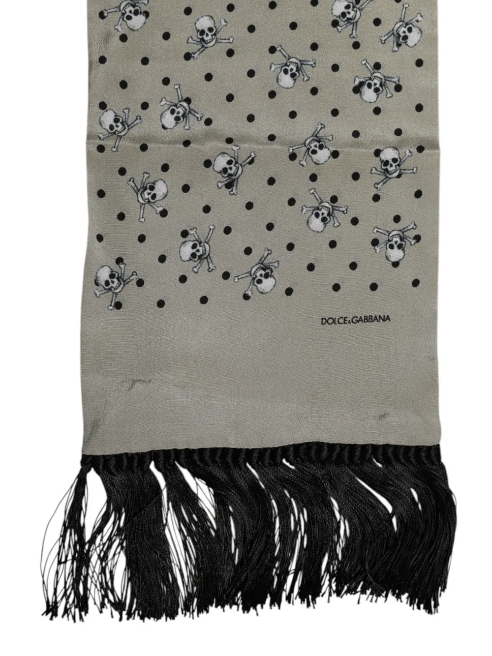 Dolce & Gabbana Sjaal met doodskopprint Beige