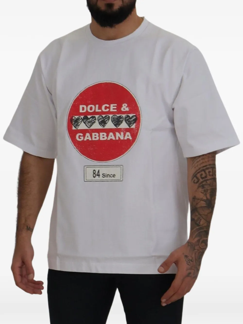 Dolce & Gabbana Katoenen T-shirt met logoprint Wit