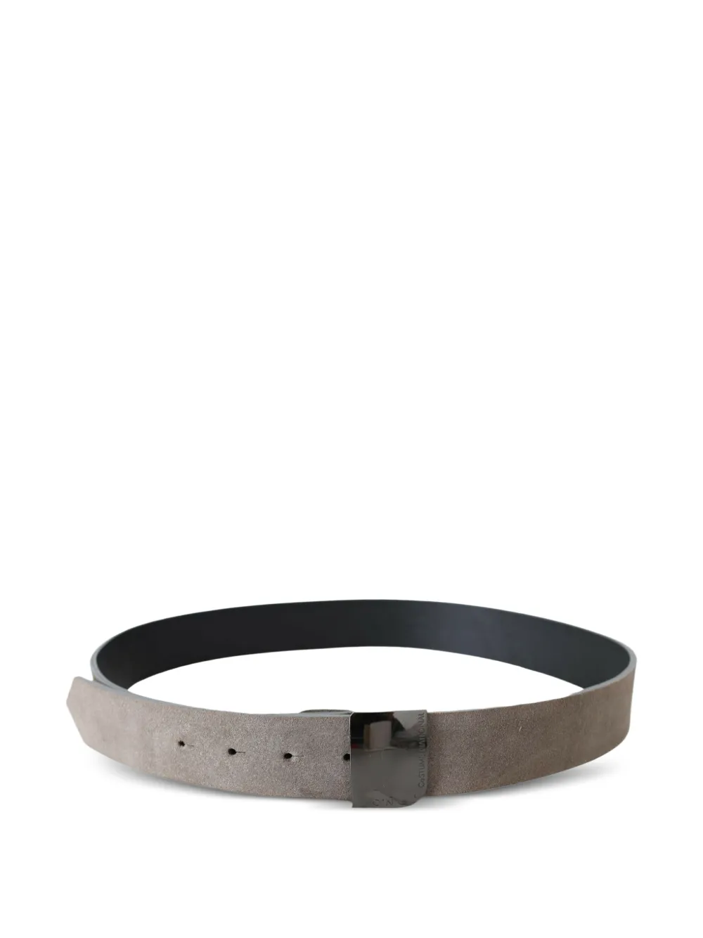 Costume National Riem met suède leren logogesp Bruin
