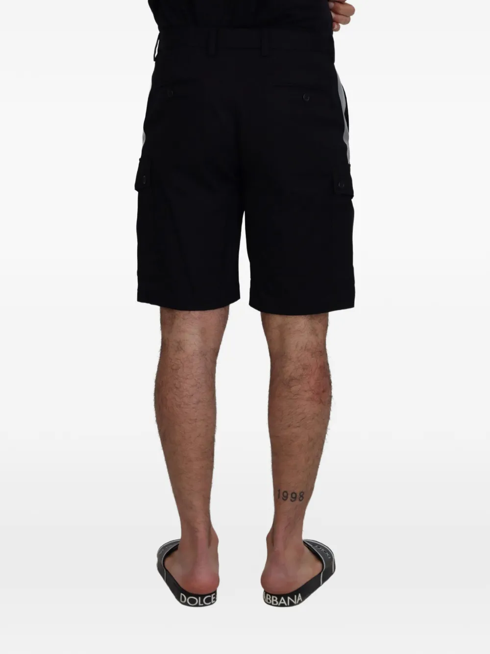 Dolce & Gabbana Cargo shorts met logopatch Zwart