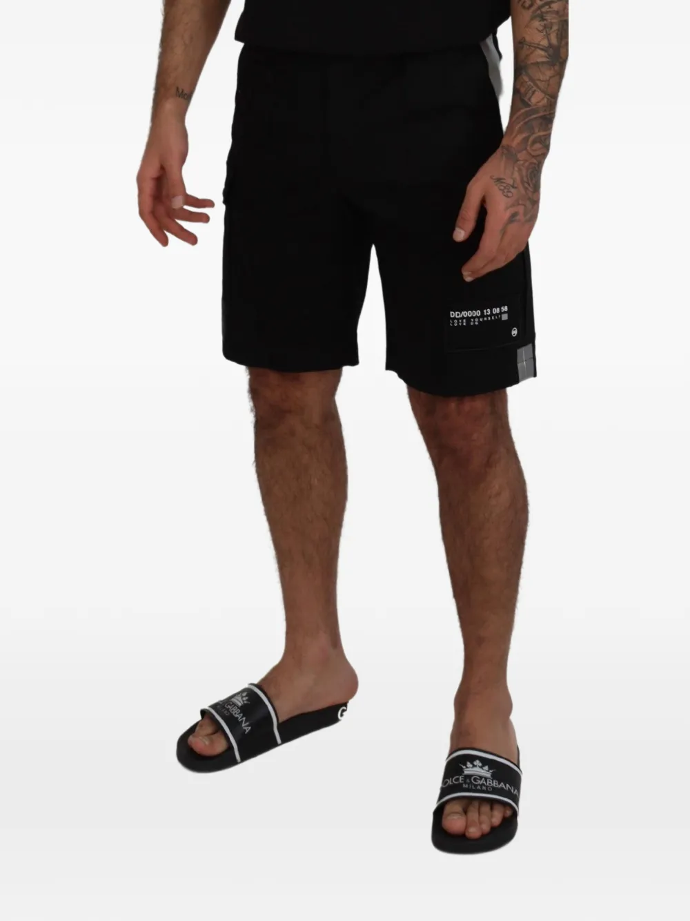 Dolce & Gabbana Cargo shorts met logopatch Zwart