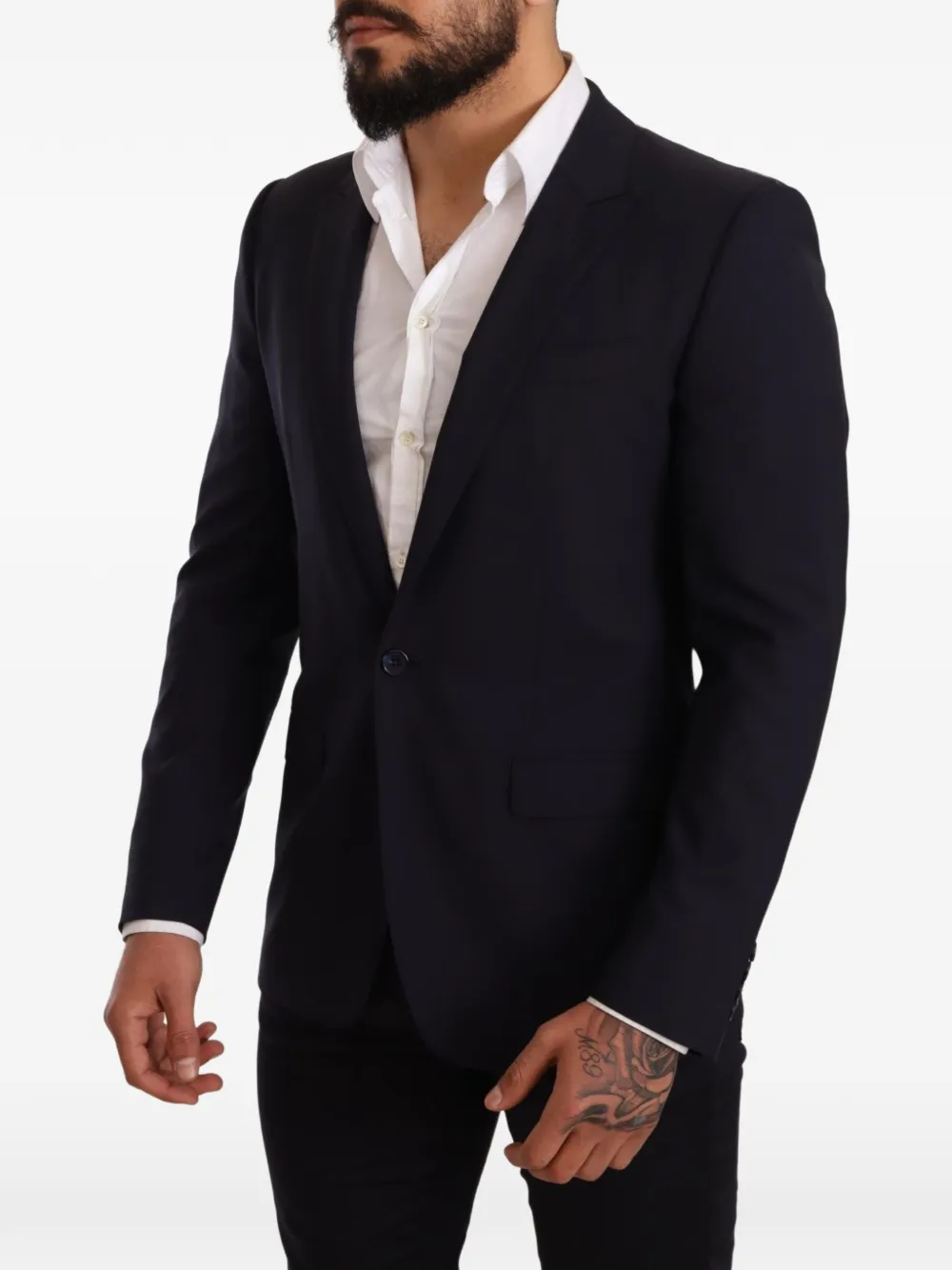 Dolce & Gabbana Blazer met enkele rij knopen Blauw