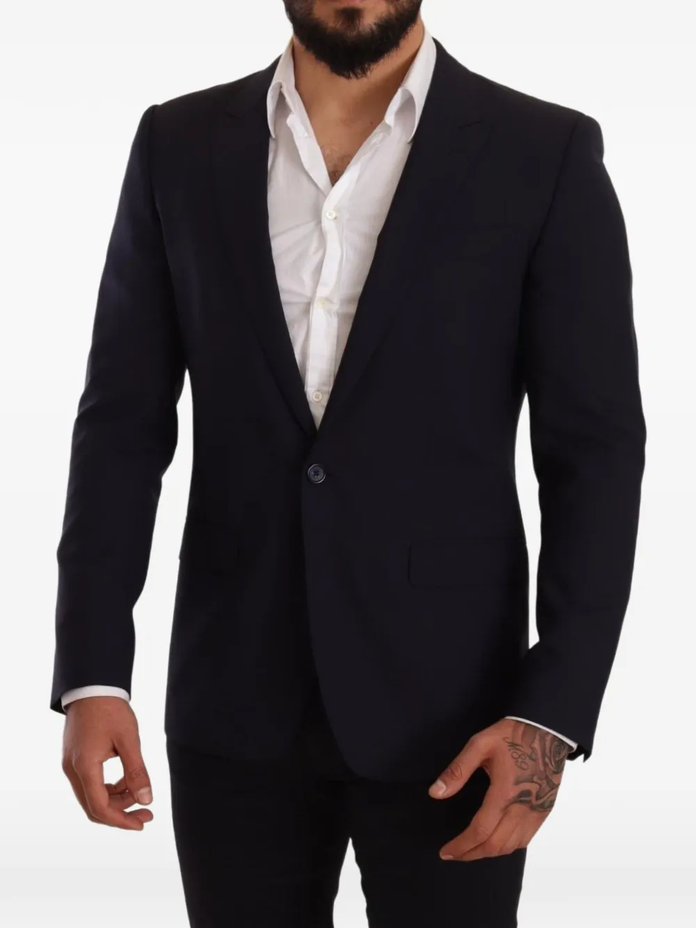 Dolce & Gabbana Blazer met enkele rij knopen Blauw