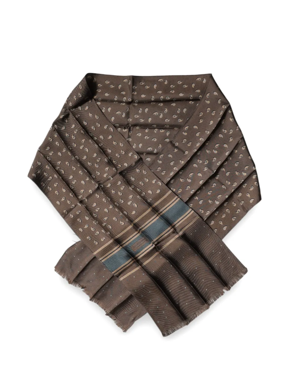 Dolce & Gabbana Foulard in seta con stampa paisley - Marrone