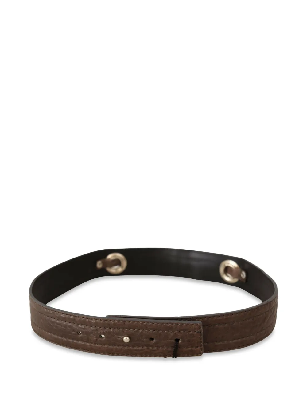 Costume National Leren riem Bruin