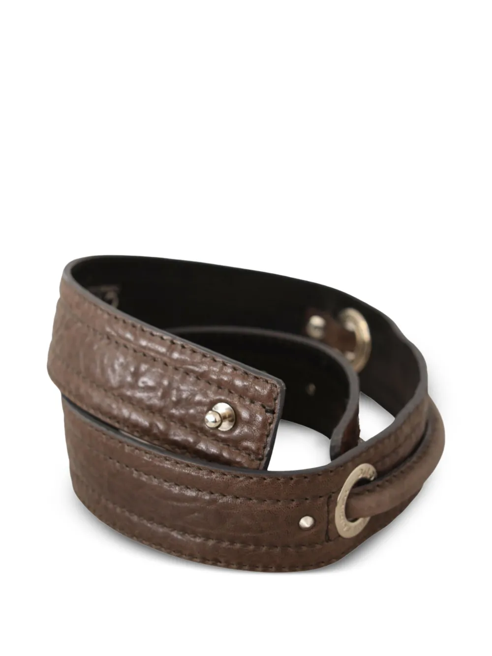 Costume National Leren riem Bruin