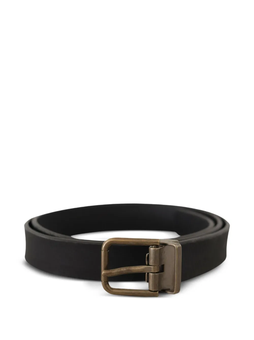 Dolce & Gabbana Cintura in pelle con fibbia e anello - Nero