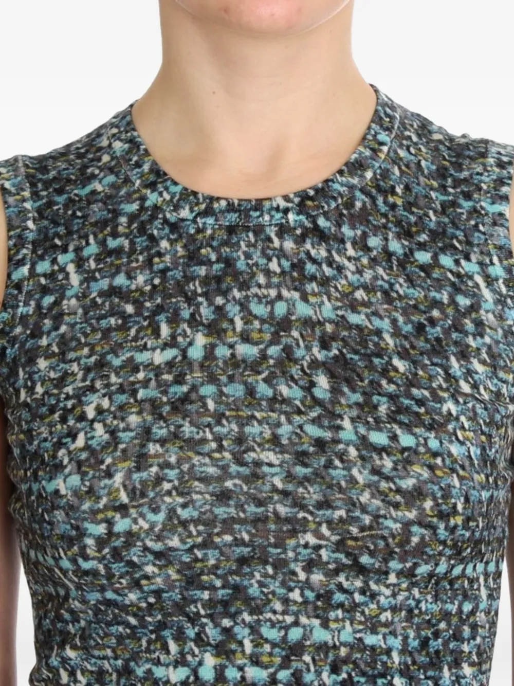 Dolce & Gabbana Mouwloze top met abstracte print Blauw