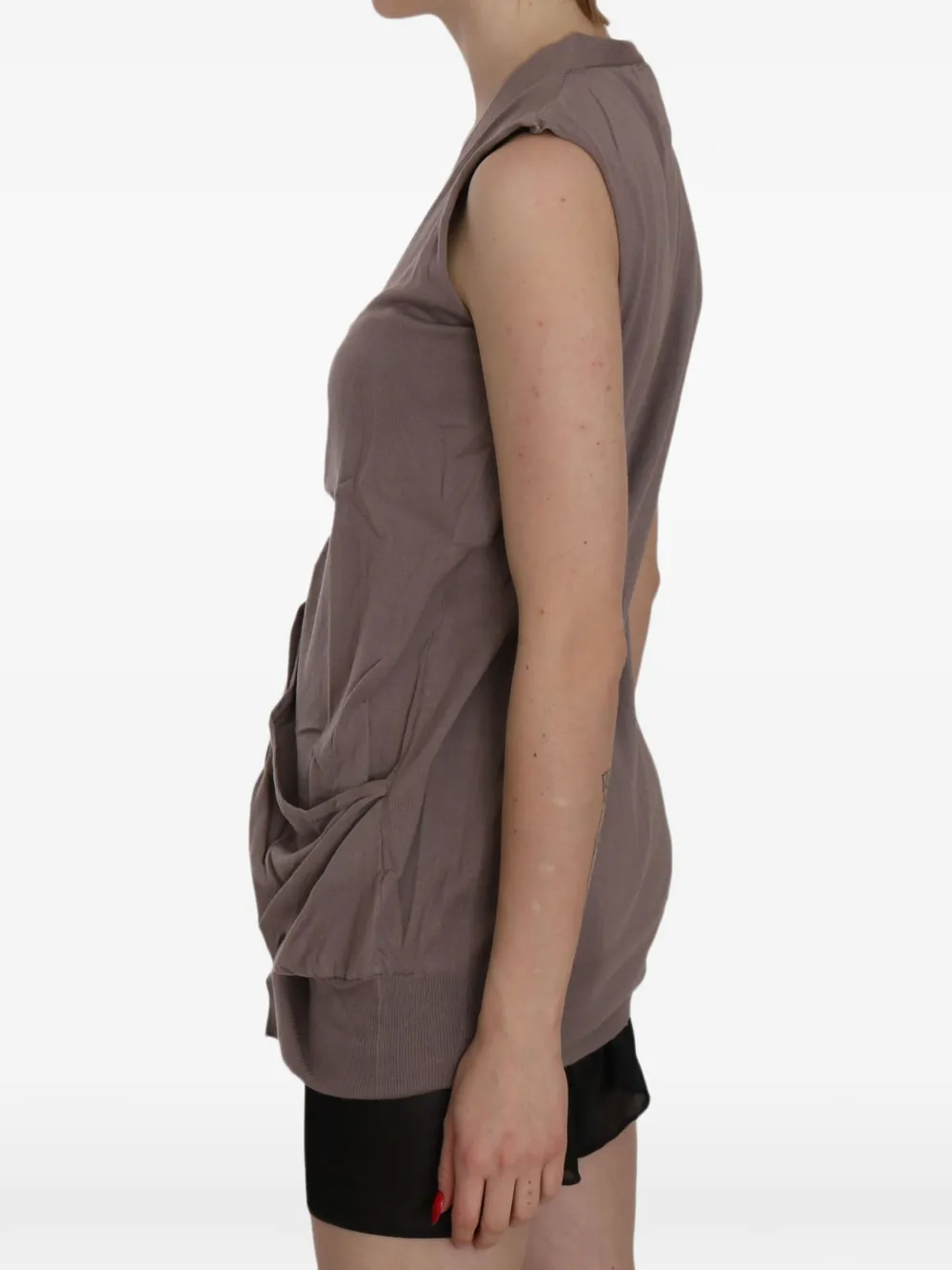 Pink Memories Mouwloos vest met opgestikte zak Bruin