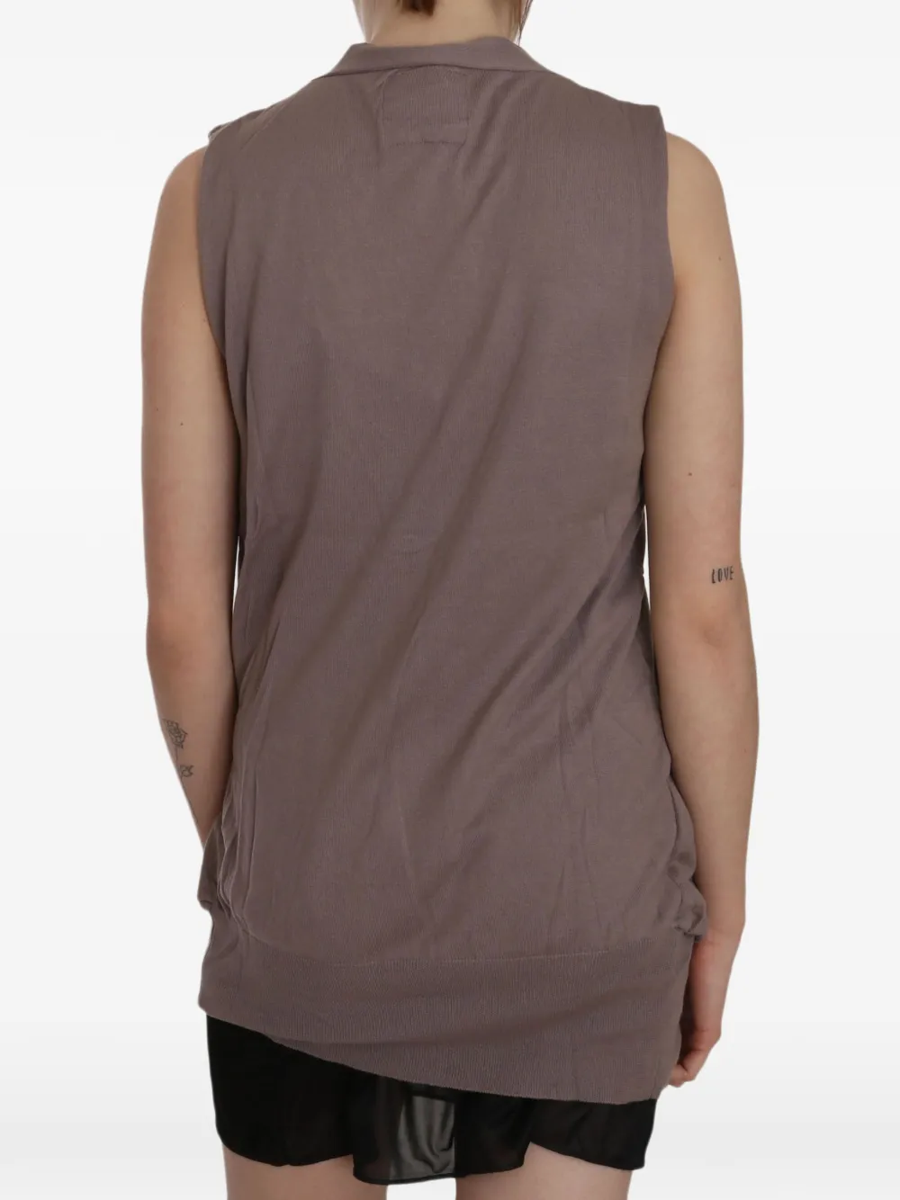 Pink Memories Mouwloos vest met opgestikte zak Bruin
