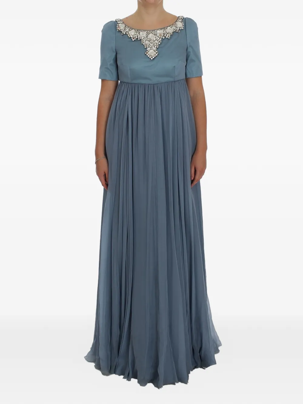 Dolce & Gabbana Abito lungo con decorazione - Blu
