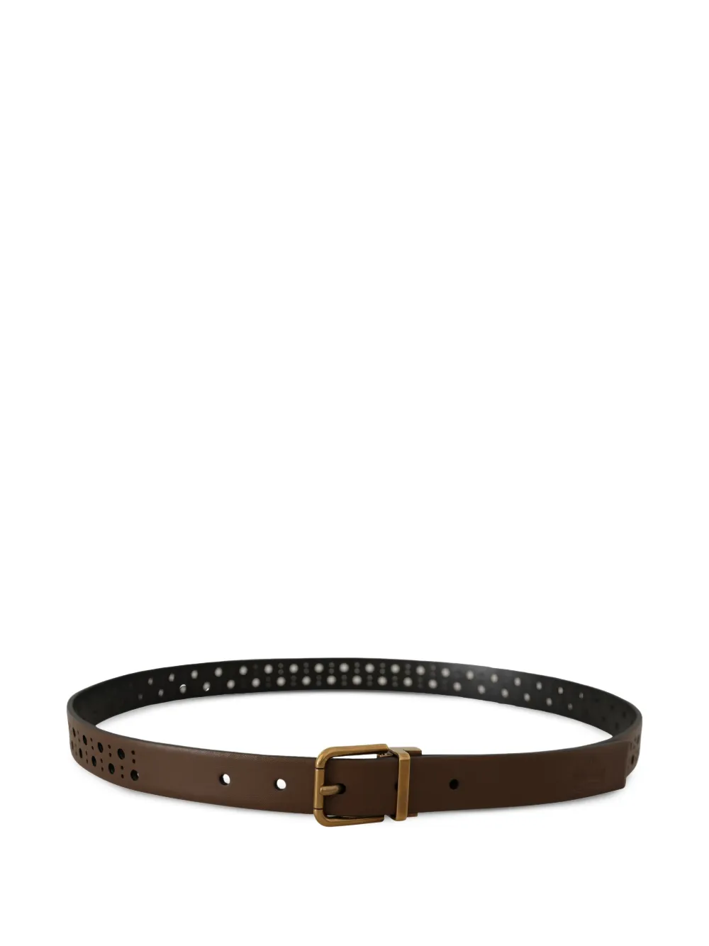 Dolce & Gabbana Geperforeerde leren riem Bruin