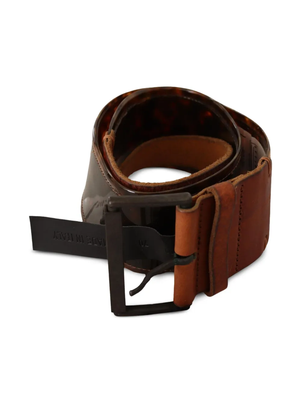 Ermanno Scervino Leren riem Bruin
