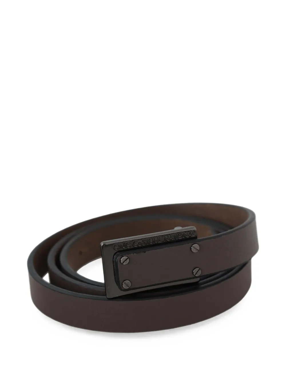 Costume National logo-buckle leather belt · 100