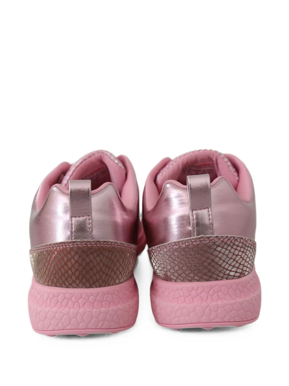 Plein Sport Gewatteerde sneakers met glitters mesh Roze