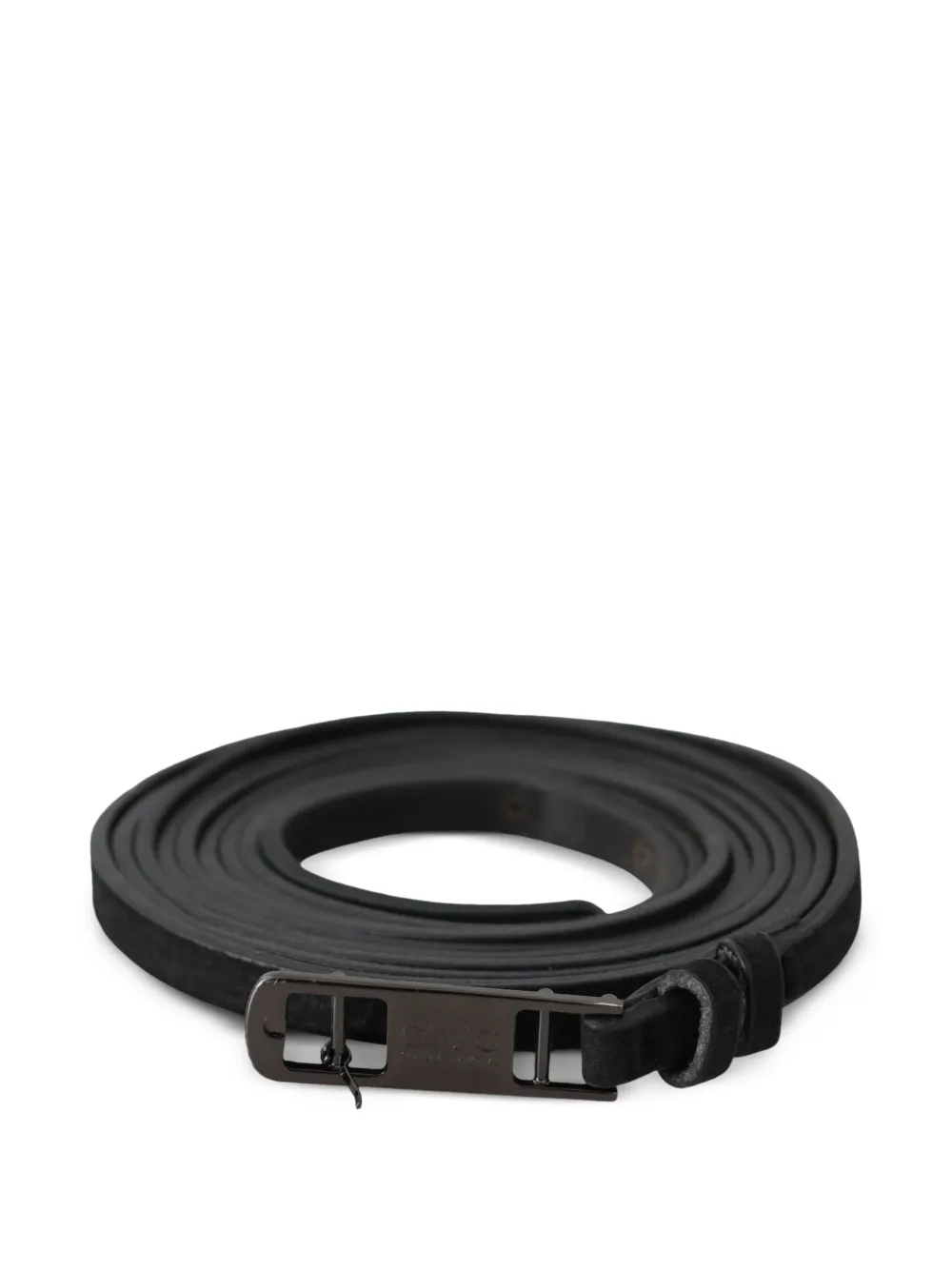 Costume National Cintura sottile con fibbia logo - Nero
