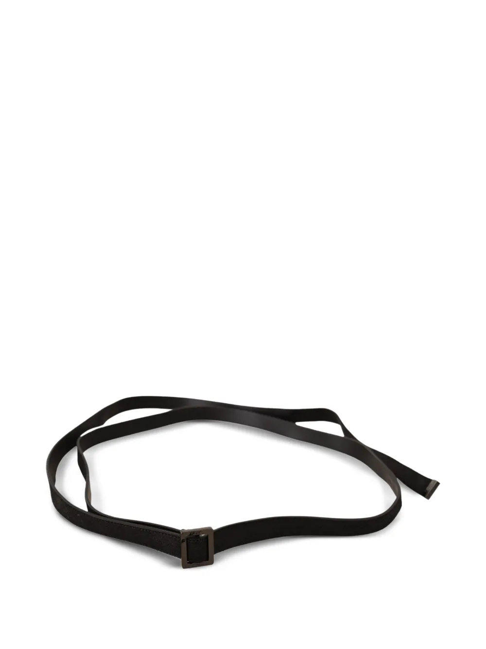 Costume National Leren riem met saffiano-effect Zwart