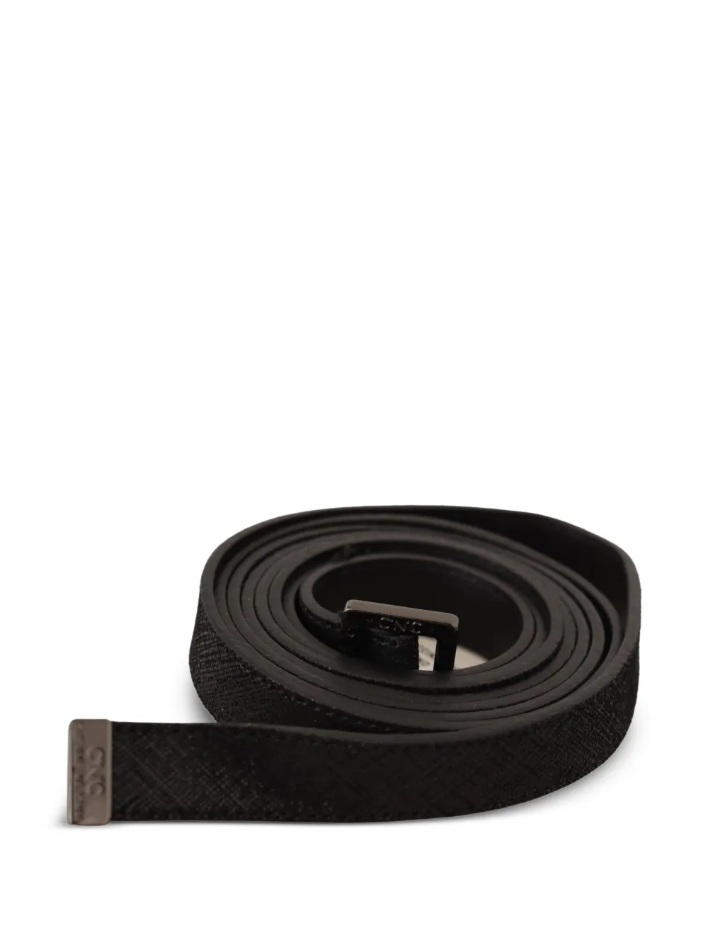 Costume National Leren riem met saffiano-effect Zwart