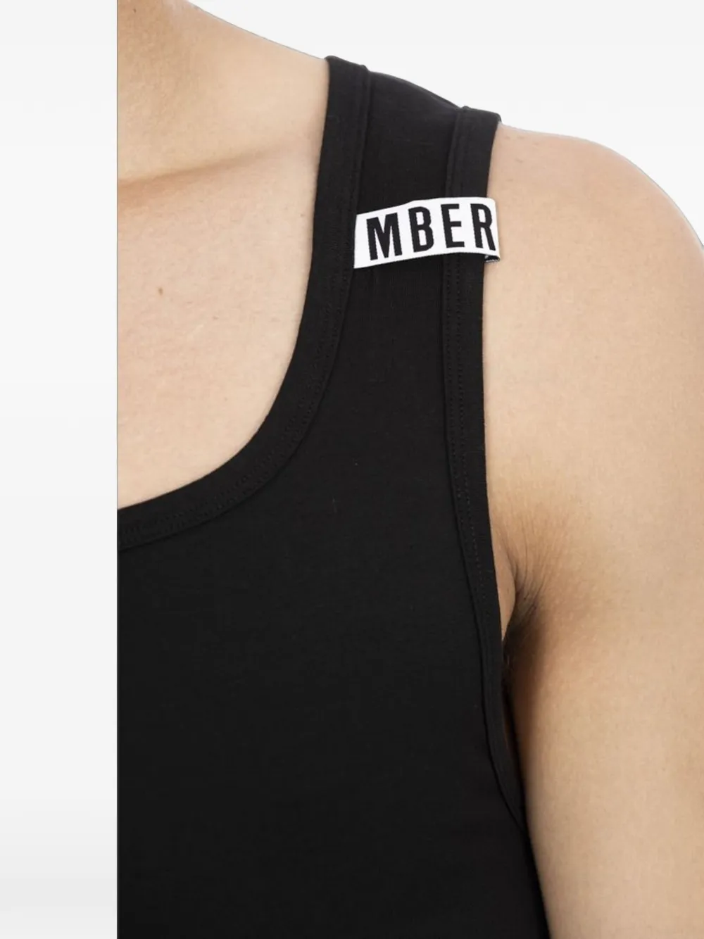 Bikkembergs Slim-fit tanktop met logopatch Zwart