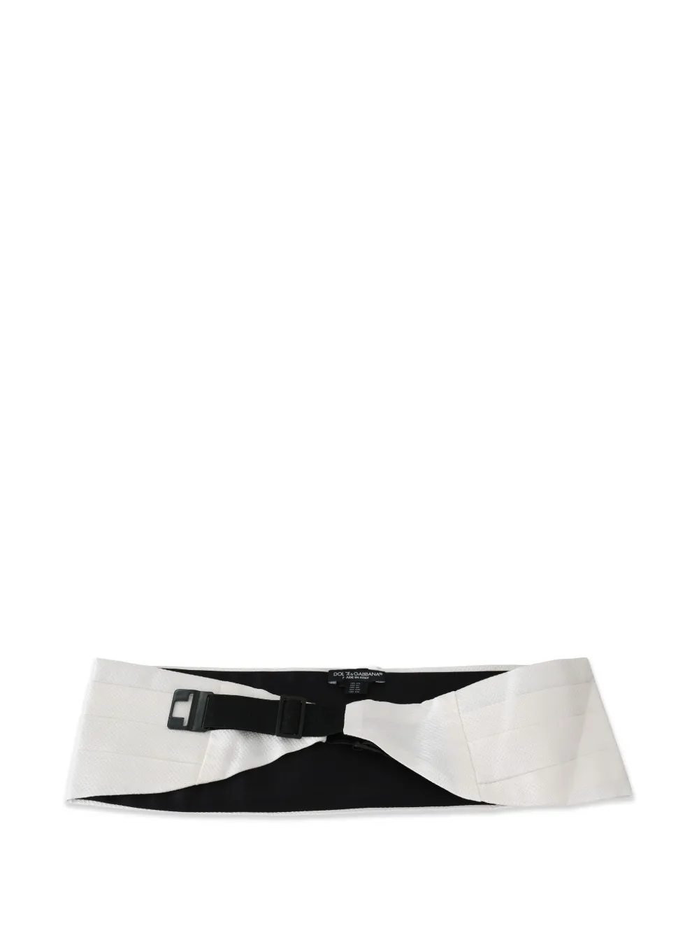 Dolce & Gabbana Zijden cummerbund met textuur Wit