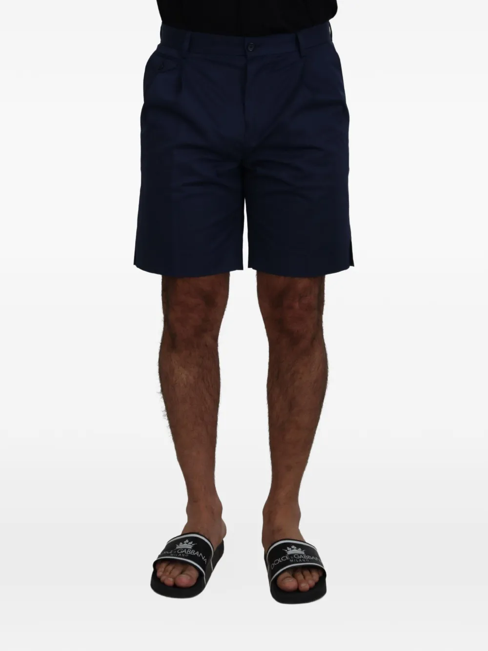 Dolce & Gabbana Chino-Shorts mit Bundfalten - Blau