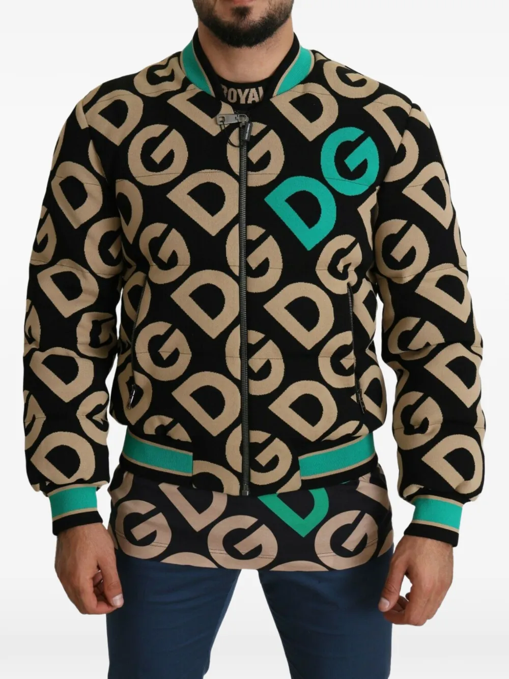 Dolce & Gabbana Bomber con logo - Nero