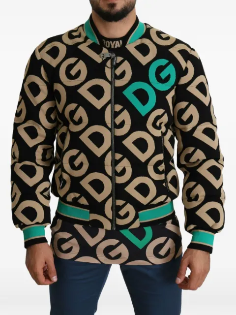 Dolce & Gabbana chamarra bomber con logo estampado