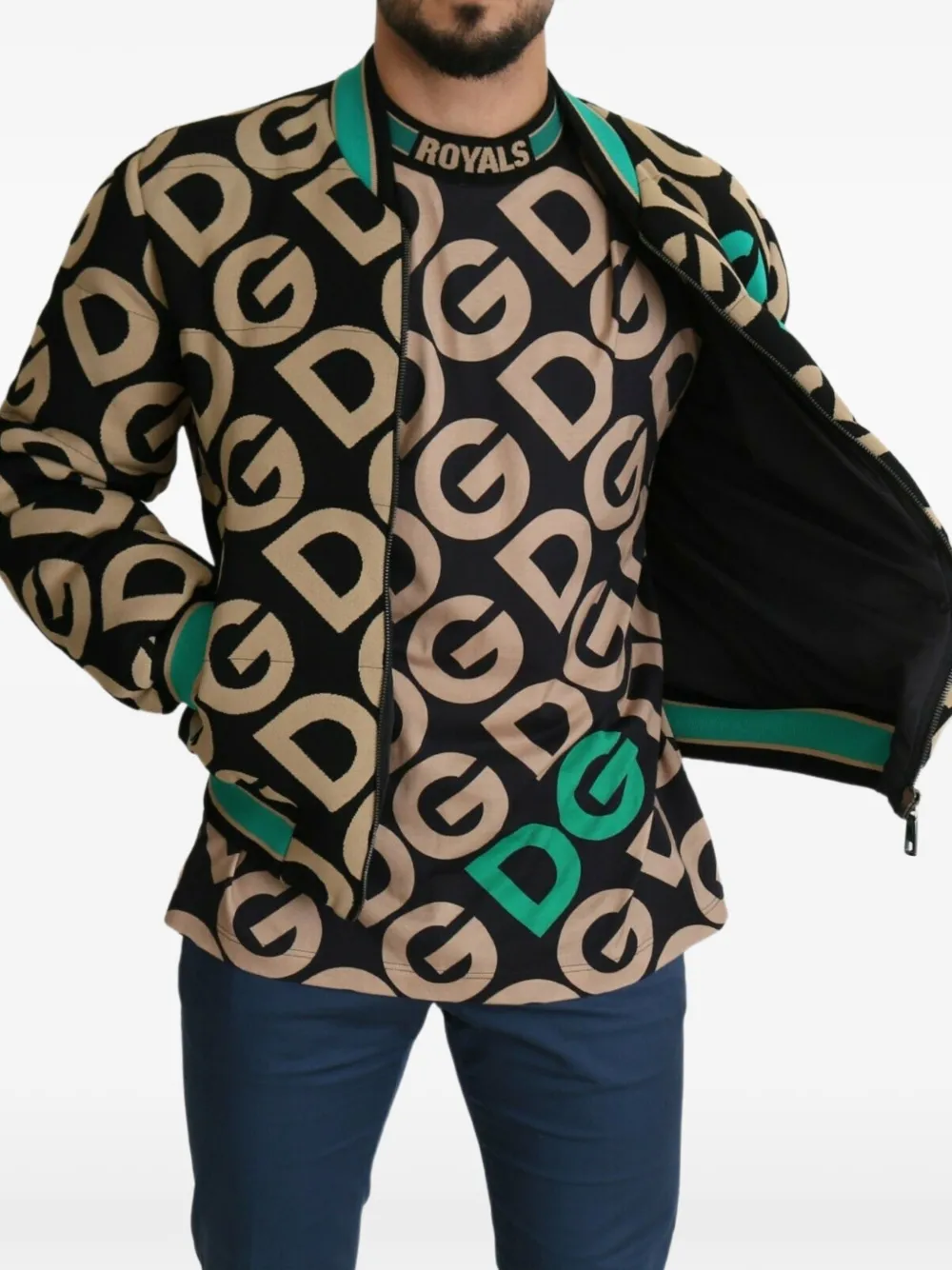 Dolce & Gabbana Bomberjack met logoprint Zwart