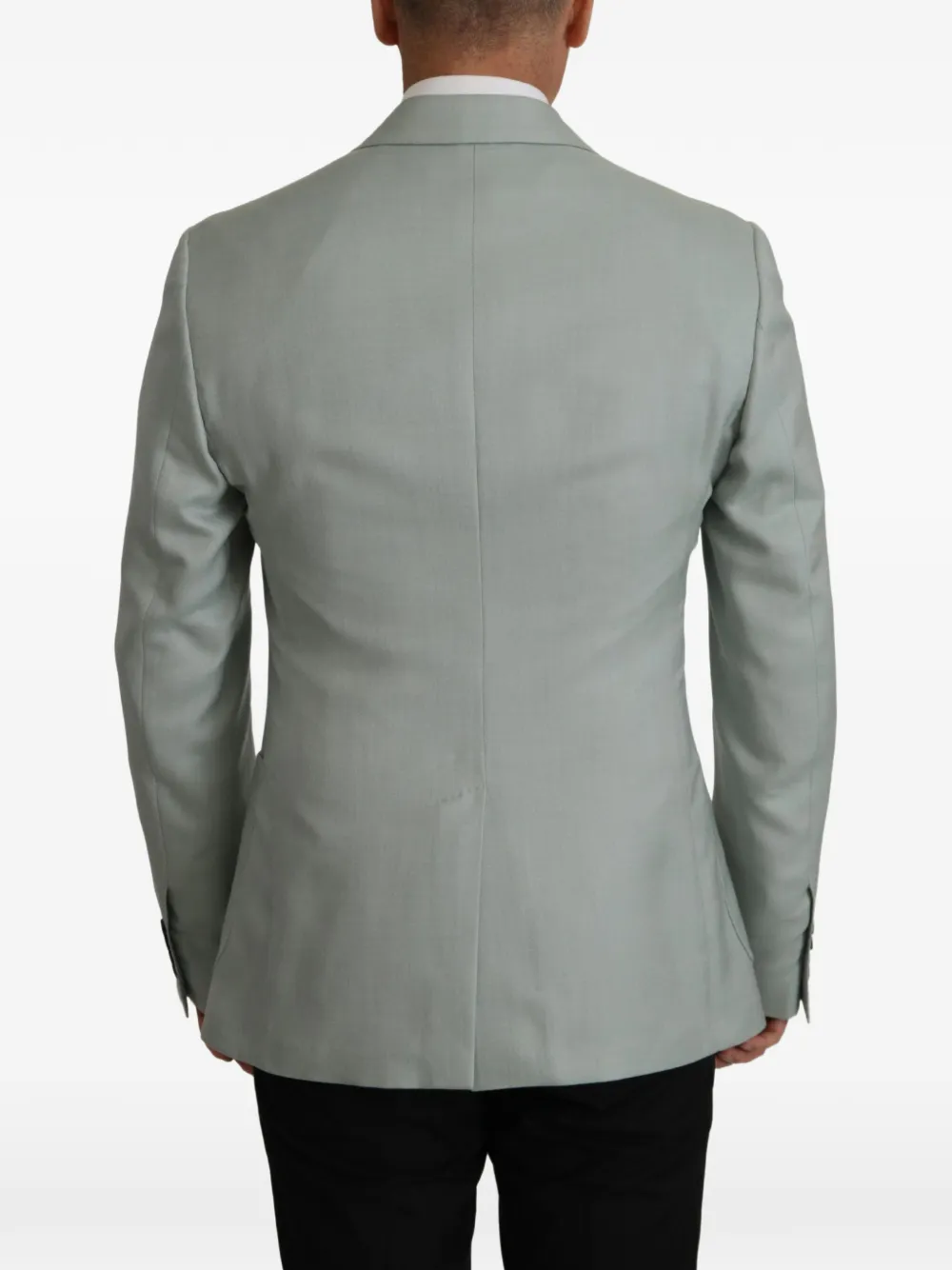 Dolce & Gabbana single-breasted cashmere-blend blazer Groen