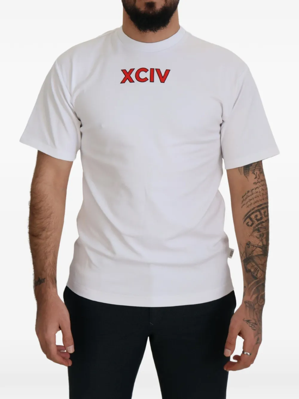 GCDS T-shirt XCIV con stampa - Bianco
